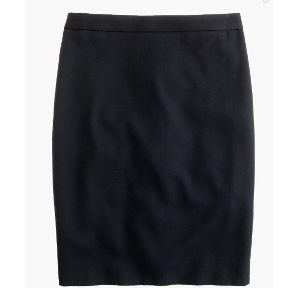 J. Crew Black Pencil Skirt in Super 120s Wool Size 4